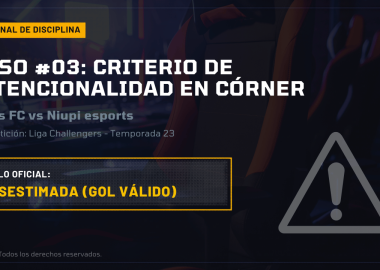 Temporada 23 - Caso #03: Contacto en el área y criterio de intencionalidad en tiros de esquina 5 Temporada 23 - Caso #03: Contacto en el área y criterio de intencionalidad en tiros de esquina