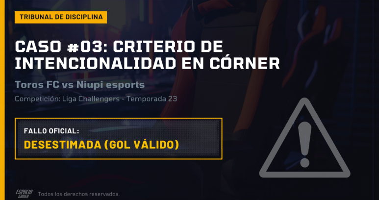 Temporada 23 - Caso #03: Contacto en el área y criterio de intencionalidad en tiros de esquina 9 Temporada 23 - Caso #03: Contacto en el área y criterio de intencionalidad en tiros de esquina